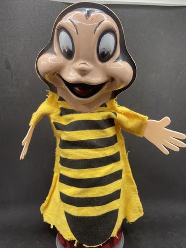 Romper Room "Mr. Do-Bee Hand Puppet" Felt Plastic Head Bumble Bee Vintage Hasbro
