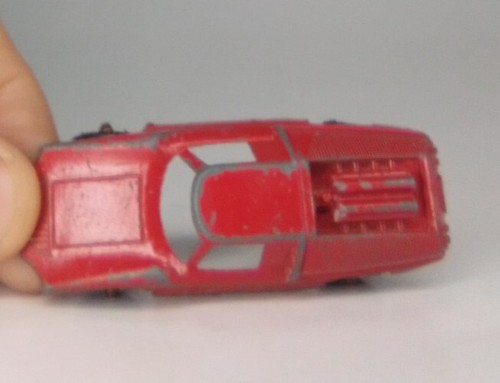 Vintage Diecast Red Fiat Tootsie Toy Abarth Car Coupe Made In The USA Wear (D7) - Picture 12 of 12
