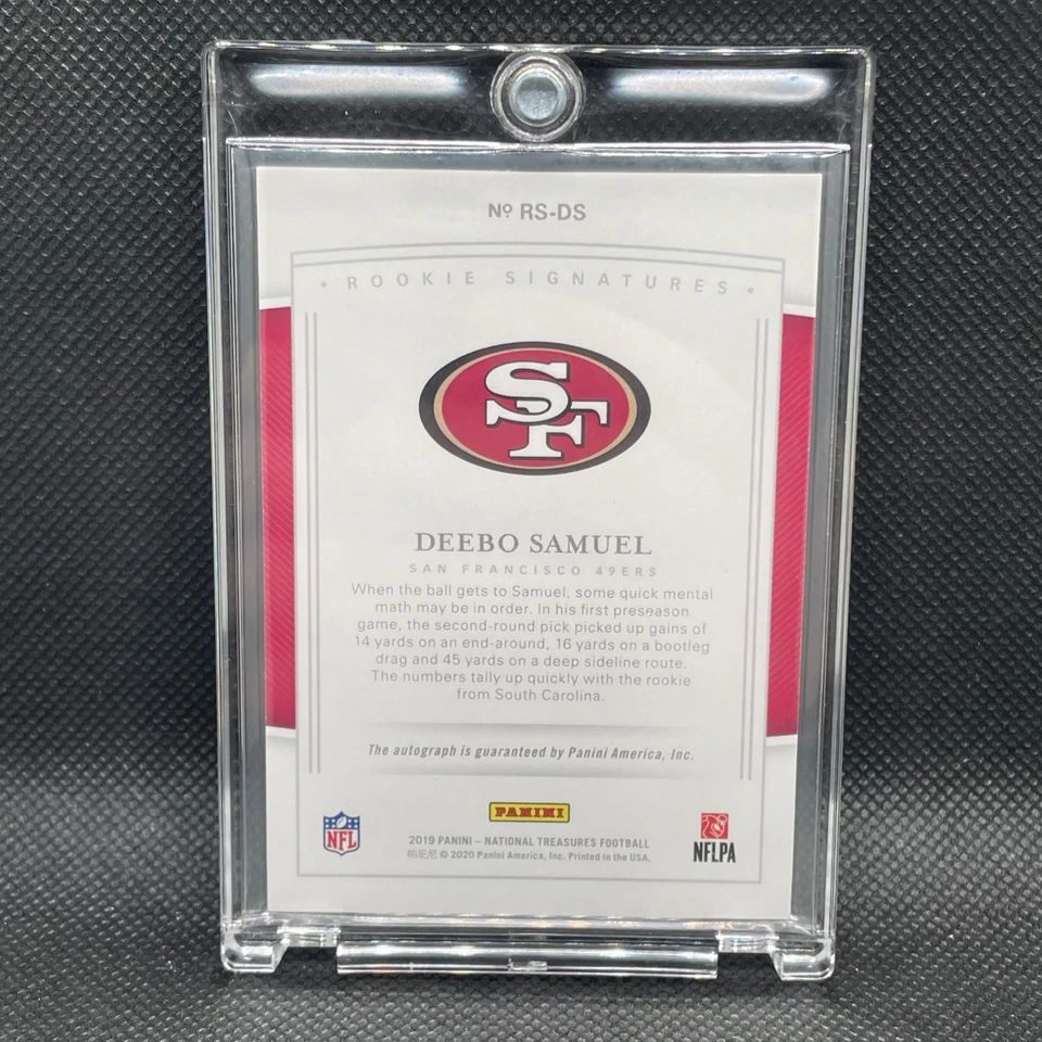 2019 panini national treasures football deebo samuel autograph 49ers /99 - Image 2 of 2
