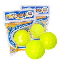 BLITZBALL Plastic Baseball 4 Pack - Official Brand - Made in 8.1", Yellow