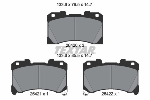 1 X Bremsbelagsatz BremsbeläGe Textar 2642001 FüR Toyota-image