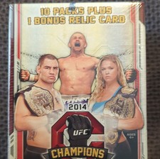 Topps UFC Champions 2014 Sealed Trading Card Box 10 Packs Bonus Relic Card