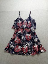 Express Women Mini Dress XS Multicolor Floral Spaghetti Straps Stretch