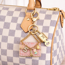 Louis Vuitton Gold Lock Authentic LV Key Unbranded Bag Tweed Bag Charm