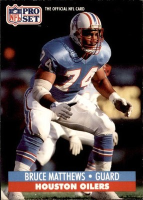 1991 NFL Pro Set Bruce Matthews #166 (6024)