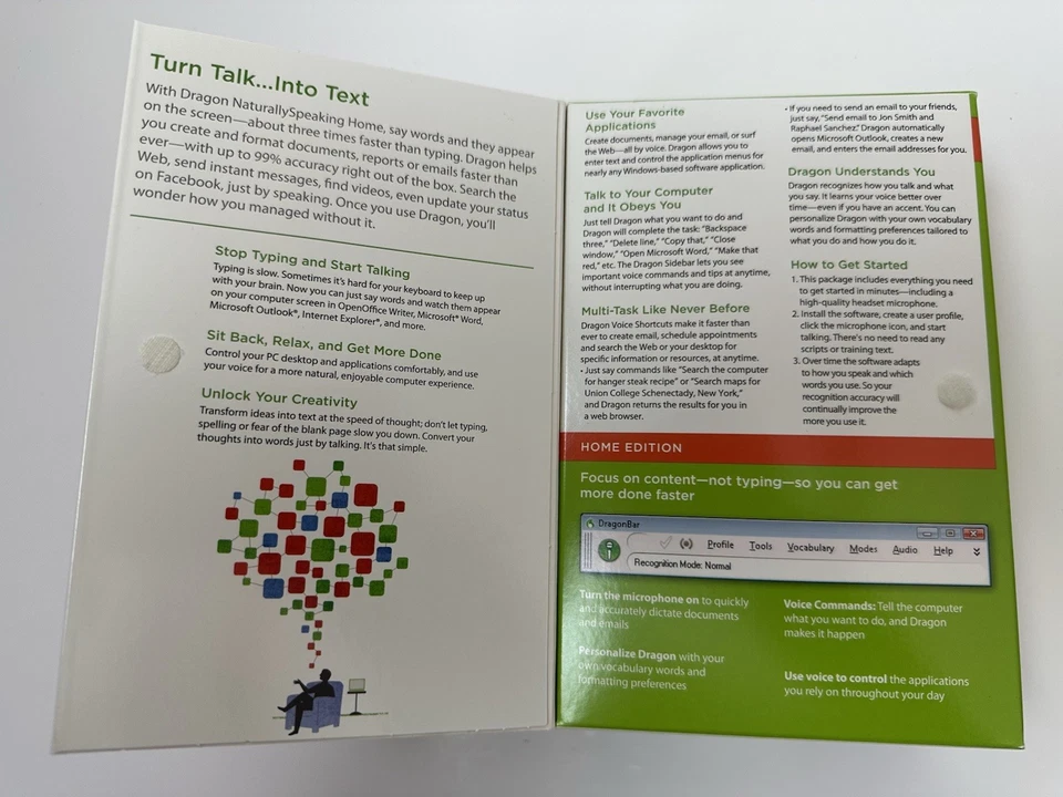 Dragon Nuance Naturally Speaking Home Version 11 w/ Head Set Open Box - Image 2 of 4