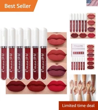 Lipstick Set 6pcs Matte Liquid Lipgloss Long Lasting Waterproof Moisturizing