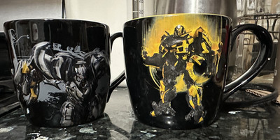Transformers Megatron Bumblebee Universal Studios Mug Set Hasbro 2012 Rare  New