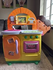 Vintage Nickelodeon Dora The Explorer Talking Singing Kitchen 2005 Works