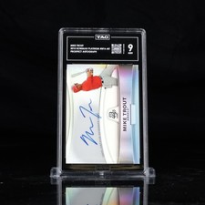 2010 Bowman Platinum Prospect Autograph BPA-MT Mike Trout RC Rookie TAG 9