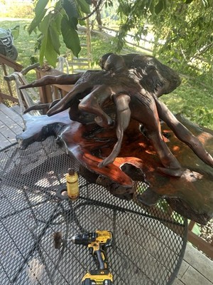 Redwood Burl Hand Carved Octopus