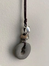 Raven Hag Stone Necklace Protection Amulet Spirit Animal Totem