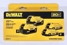 DeWalt DCB324-4 20V MAX Lithium-Ion Battery 4-Pack - 2x 4.0Ah & 2x 2.0Ah