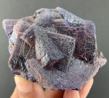 480g rare Natural Cubic Fluorite With ironoxide Crystal Cluster Mineral Specimen
