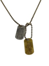 Avirex Jam Home Made Surplus Dogtag Neckless Necklace Plated Slv With Top M1400