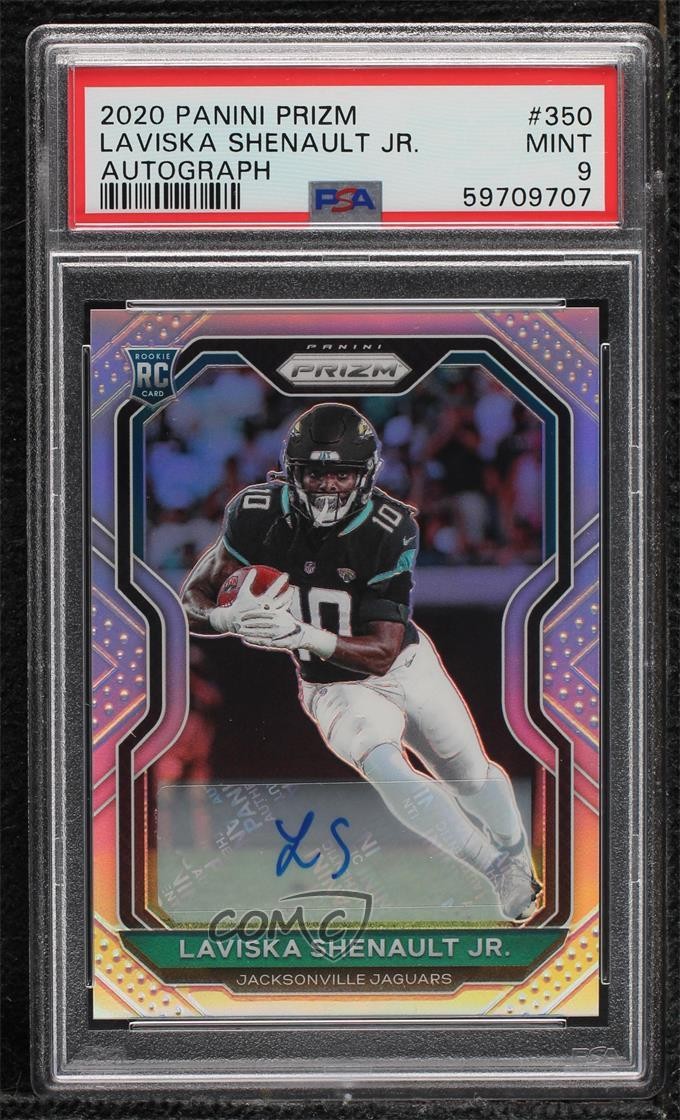 2020 Panini Prizm Silver Laviska Shenault Jr #350 PSA 9 MINT Rookie Auto RC 2l4