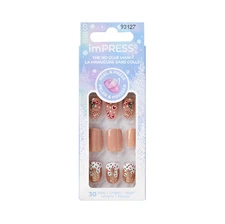 imPRESS Press On Nails Festive Holiday Gingerbread Christmas No Glue Manicure