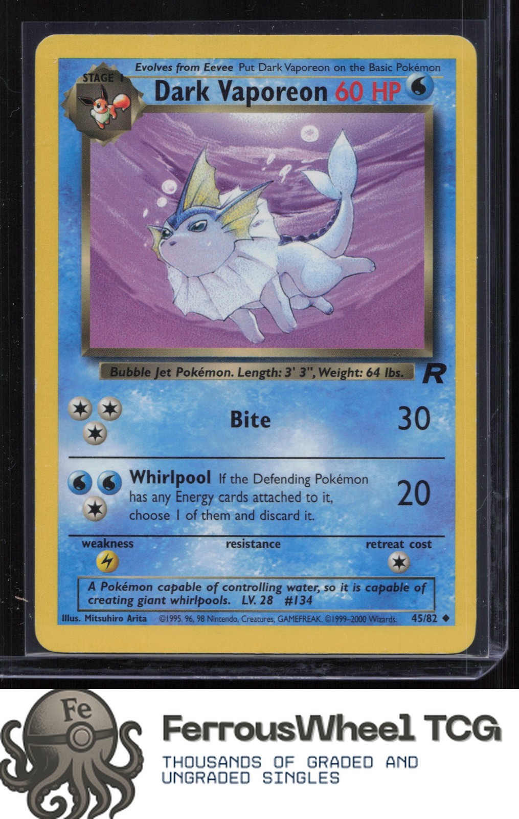 Dark Vaporeon 45/82 - Team Rocket - (LP-/MP+)