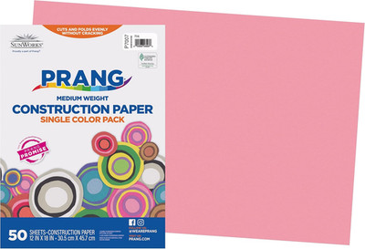 (Formerly ) Construction Paper, Pink, 12'' X 18'', 50 Sheets
