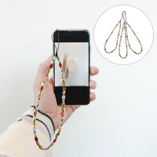 3 Pcs Phone Charm Wrist Strap Beaded Cellphone Lanyard Cute Charms