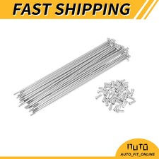 12G Bicycle Spokes 203mm Bike Wheel Spokes 45 Steel Galvanized Silver Tone
