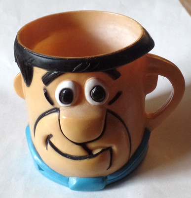 Vintage Over 50 Years Old Distressed FRED FLINTSTONE 1968 HANNA-BARBERA Cup