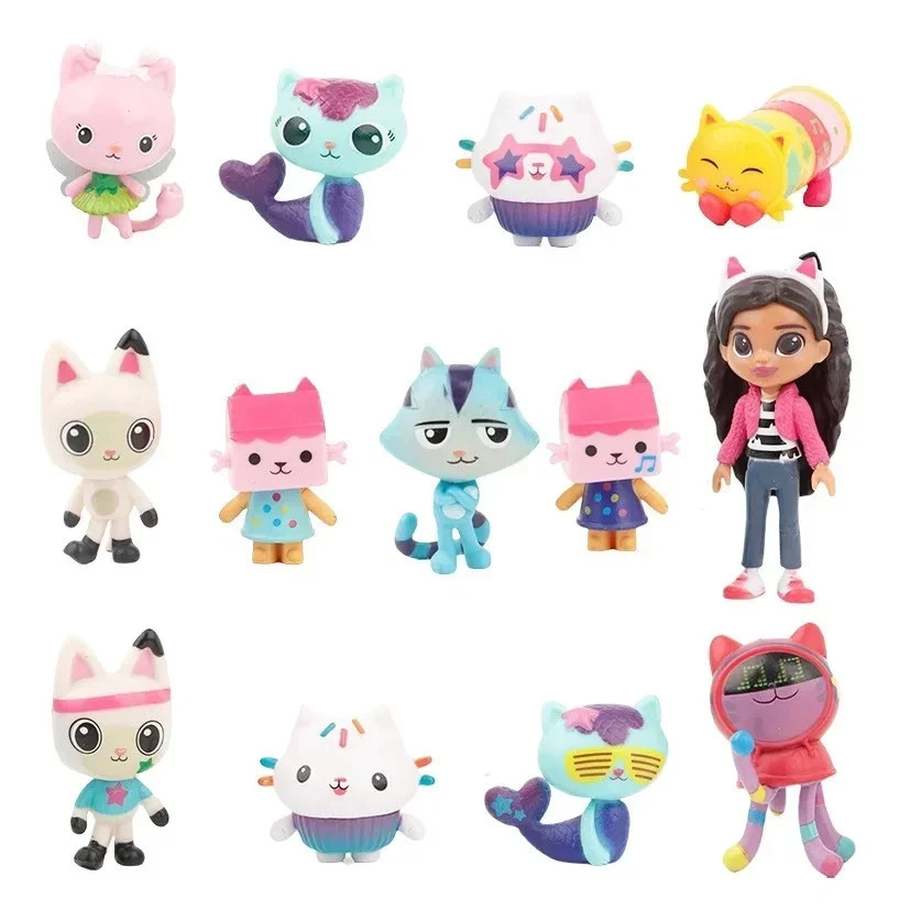 13pcs/set Gabby's Dollhouse Action Figure Cute Doll Collection Model Toys***
