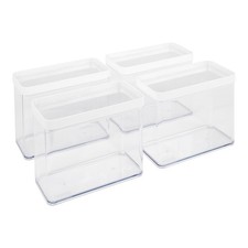 Rotho Fera 4er-Set Vorratsdosen 2,1 l Plastikdose Vorratsbehälter Lebensmittel