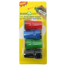 KleenSlate® Large Barrel Attachable Eraser Caps for Dry Erase Markers, Pack o...