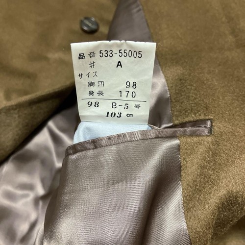 NINA Ricci Cashmere Single Collar Long Coat Size 98 B5 Brown Made in Japan - Picture 20 of 24