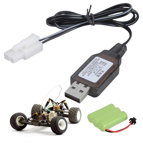 8.4V USB Charger Cord For Remotes Control Car NiMH Batteries L6.2 2P Connectors - Zdjęcie 2 z 11
