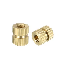 50pcs Brass Knurled Threaded Insert Embedment Nuts M3 x 6mm(L) x 5mm(OD) 