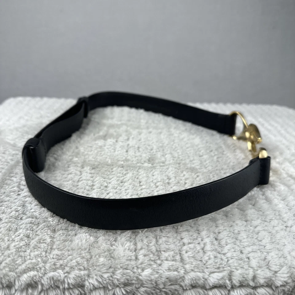 Chicos 皮革可调节黑色皮带联锁钩金色五金件尺寸 S/M — 第 3/4 张图片