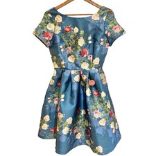Chi Chi London Floral Skater Occasion Prom Dress BNWT NEW Size 12