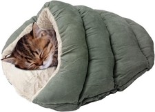 SPOT Sleep Zone Cuddle Cave - Cat Bed 22x17x10 Inch Pack of 1 , Sage