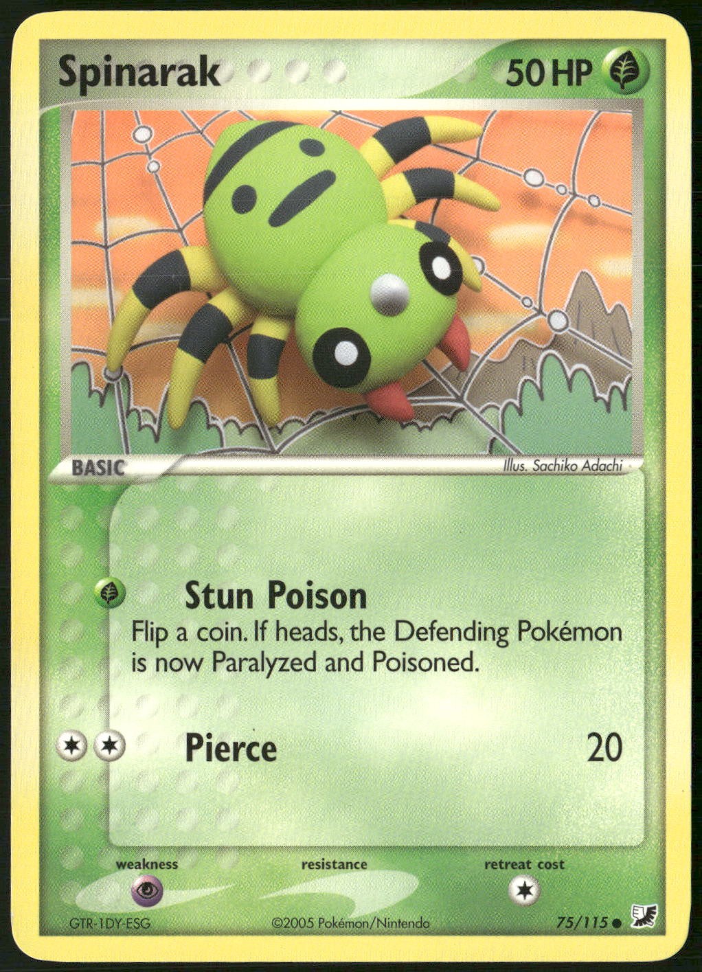 Spinarak Regular 75/115 Unseen Forces NM