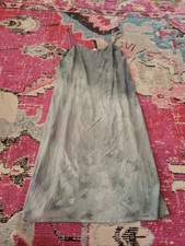 Womens 14 L nylon slip dress festival fairy vintage retro tie dye green fairy