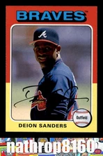 2019 Topps Archives #142 Deion Sanders HOF  NM/NM+  Atlanta Braves 13905