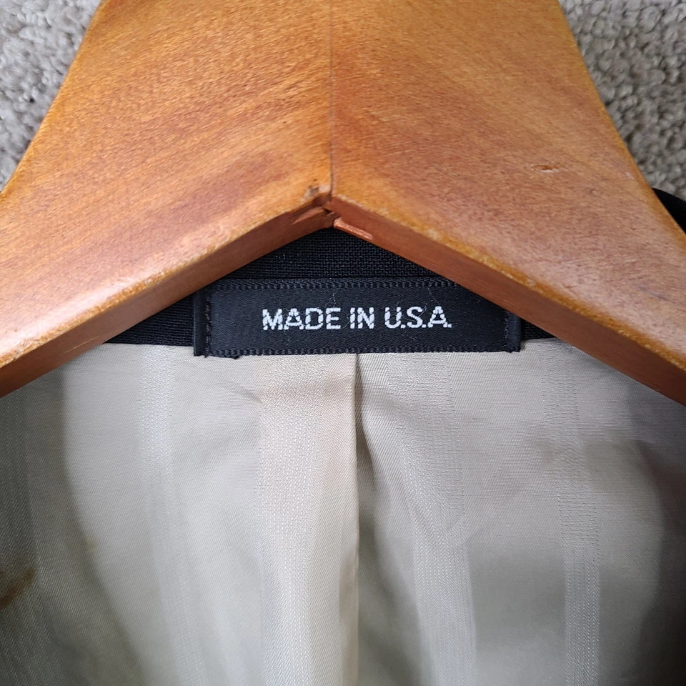 Vintage Chaps Ralph Lauren Tuxedo Jacket Mens 50R Black Blazer Single Button USA - Image 4 of 4