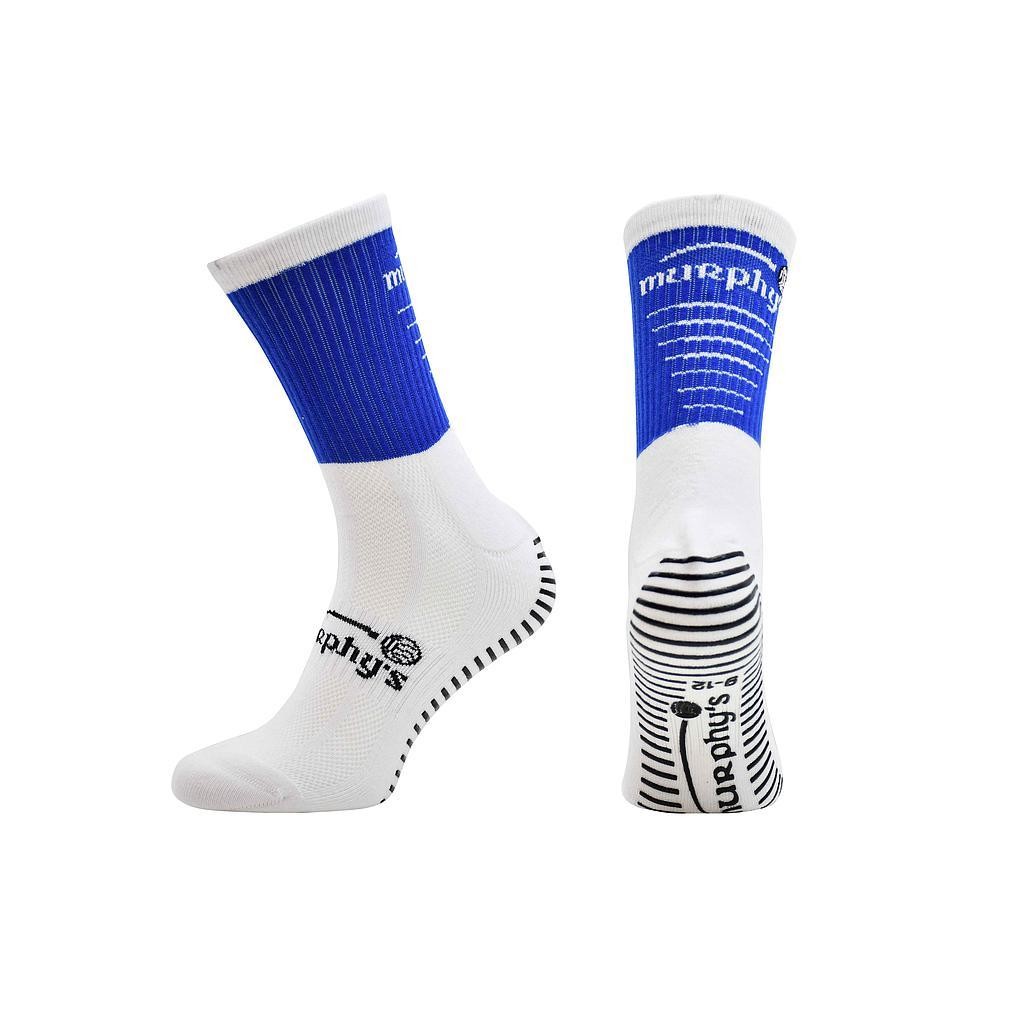 Murphy's Pro Mid Grip Socks Junior 3-5 Royal/White 3-5 Royal/White