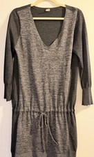 J Crew Sweater drop Waist Dress Color Block Drawstring Merino Wool Alpaca J.CREW