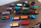 Lot of 18 Vintage Matchbox Trucks and 1 trailer in very good condition