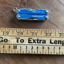 Leatherman Squirt S4 Blue Multitool Discontinued Made in the USA