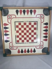 Carrom Double Sided Game Board With Attached Hanger. Game Room/man Cave.