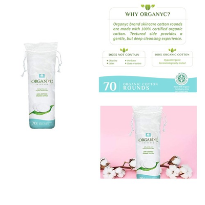 #ad 100% Organic Cotton Rounds Biodegradable and Chemical Free for Sensitive Skin $7.99