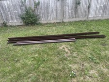 Brown OGEE guttering 2x 4m Lengths, 2 Lengths 68mm Brown Downpipe & fittings