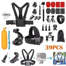 39PCS GoPro Accessorie Action Camera Accessory Bundle Chest Strap Head Mount Set