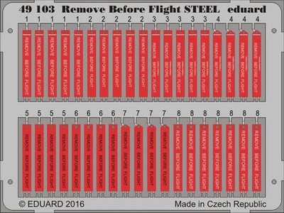 Eduard Accessories 49103 - 1:48 Remove Before Flight Steel - Ätzsatz - Neu