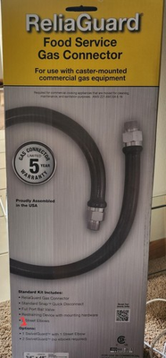 #ad Dormont RG7548 Gas Hose Kit 3 4quot; x 48quot; w Quick Connect Valve amp; Elbow Fryer $97.00