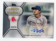 I140 TZU-WEI LIN AUTO 2019 TOPPS LEGACY OF BASEBALL RED SOX AUTOGRAPH RARE SP